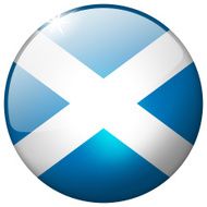 Scotland Round Glass Button