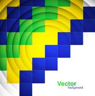 Beautiful Brazil flag concept colorful geometric texture background illustration