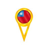 Taiwan pin flag