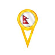 Nepal pin flag