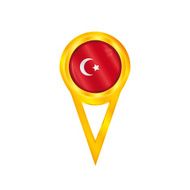 Turkey pin flag