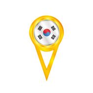 South Korea pin flag