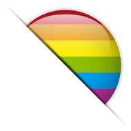 Gay Flag Circle Striped Button N2