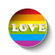 Gay Flag Circle Striped Sticker N3