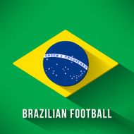 Brazilian Flag with Football Typography