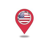 USA flag map pointer N3