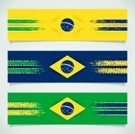 Abstract design Brazilian flag