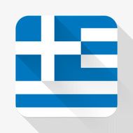 Simple flat icon Greece flag Vector
