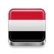 Metal icon of Yemen