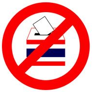 No Vote on a white background Vector Illustration