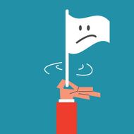 Businessman give up