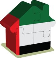 House puzzle in United Arab Emirates Flag