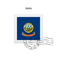State of Idaho flag postage stamp