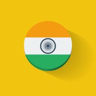 Round icon with flag of India N3
