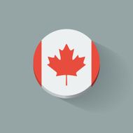 Round icon with flag of Canada N2