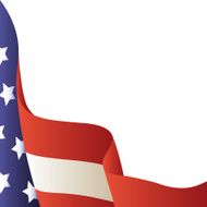 Vector illustration - American flag on a white background