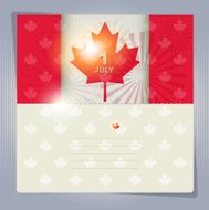 Happy Canada Day card or background July 1