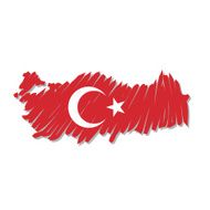 map flag Turkey