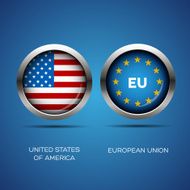 Usa and Eu flag button