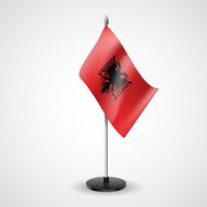 Table flag of Albania