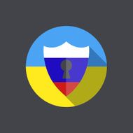 Vector modern ukraine shield background Eps 10 N3
