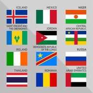 Flags of world flat Set number 08