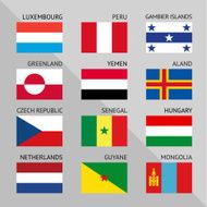 Flags of world flat Set number 04