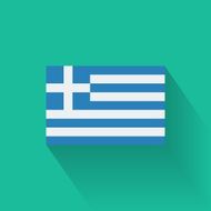 Flat flag of Greece