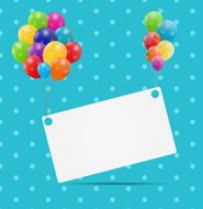 Color glossy balloons card background vector illustration N11