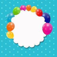 Color Glossy Balloons Background Vector Illustration N28