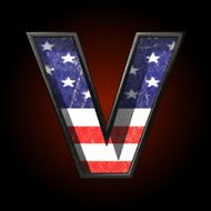 Vector American metal figure v N2