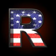 Vector American metal figure r N2
