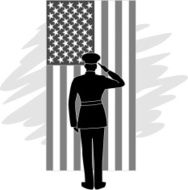 Soldier Salute Flag N2