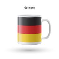 Germany flag souvenir mug on white background N2