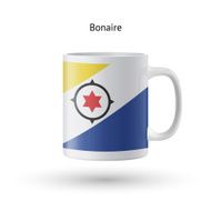 Bonaire flag souvenir mug on white background N2