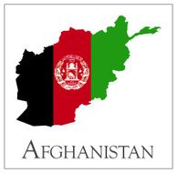 Afghanistan Flag Map N2