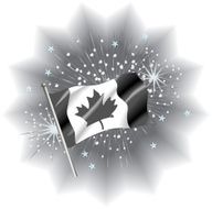 Canada Flag Fireworks