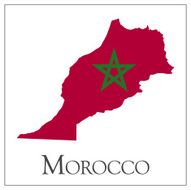 Morocco Flag Map N2