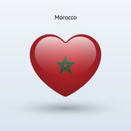 Love Morocco symbol Heart flag icon