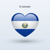 Love El Salvador symbol Heart flag icon