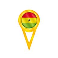 Ghana pin flag