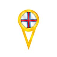 Faroe Islands pin flag