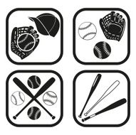Baseball icon - four variations