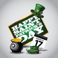 Happy St Patrick&rsquo;s Day design element N2