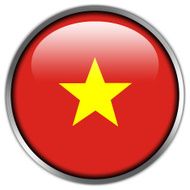 Vietnam Flag glossy button