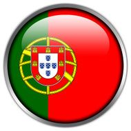 Portugal Flag glossy button