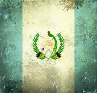 Grunge flag of Guatemala