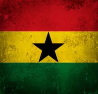 Grunge flag of Ghana