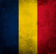 Grunge flag of Chad
