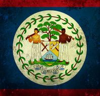 Grunge flag of Belize
